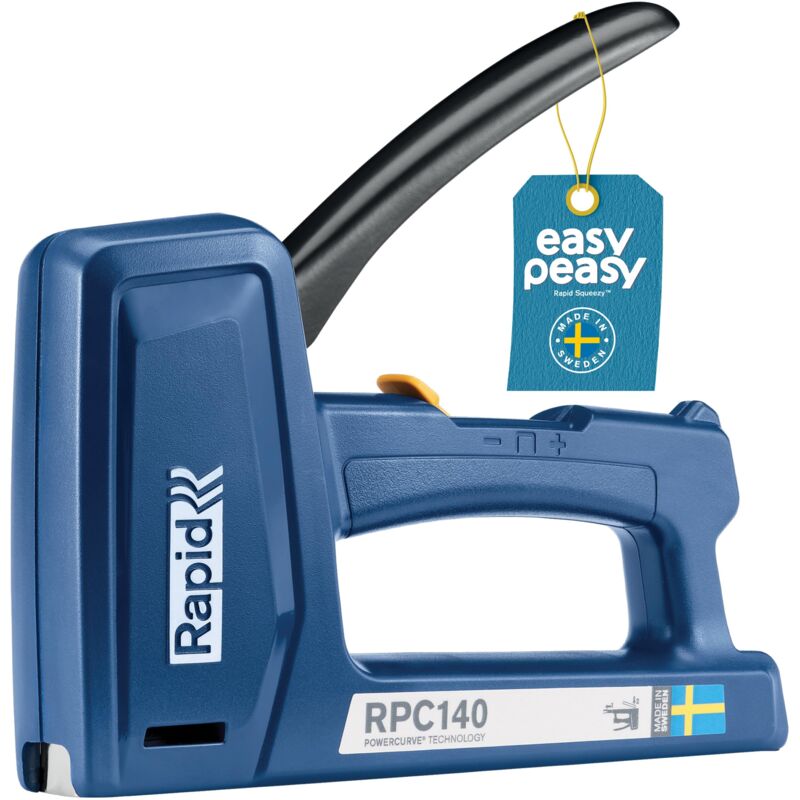 immagine 0 del prodotto rapid rpc140 graffatrice manuale per il fissaggio di materiali pesanti su pareti in legno, tecnologia powercurve per un aggraffaggio fino al 50 