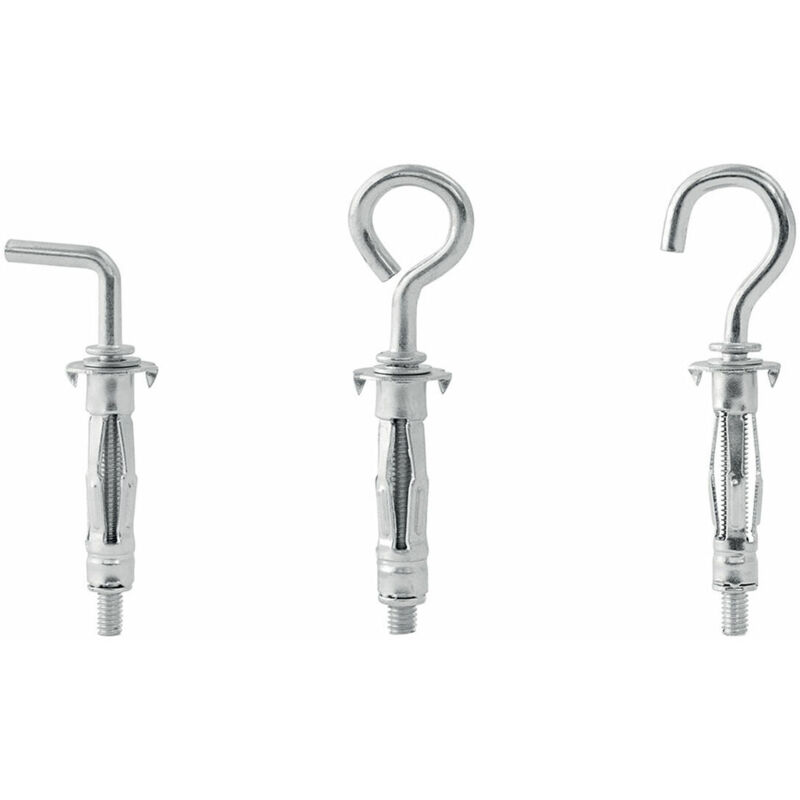 foto del prodotto rapid set di ganci, bulloni ad occhio e appendiabiti 8 x 32 mm metallo espansione 12 unit 