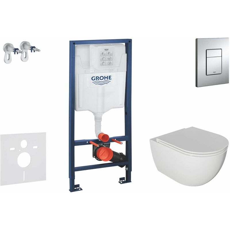 foto del prodotto rapid sl set con modulo di installazione, vaso wc oudee e copriwater softclose, placca di comando skate cosmopolitan, cromo sani11ba1104 grohe