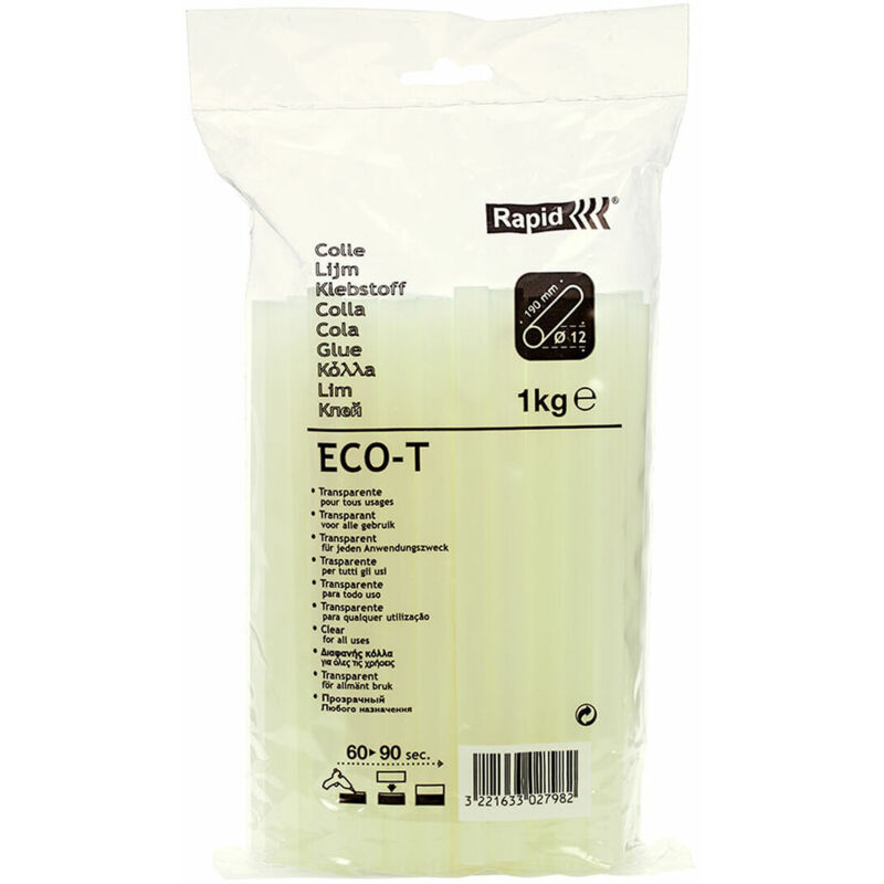 foto del prodotto rapid stick di colla a caldo eco t 12 x 190 mm 1 kg trasparente