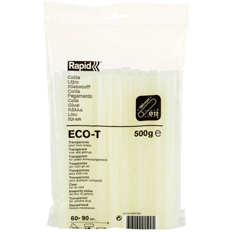 foto del prodotto rapid stick di colla a caldo eco t 12 x 190 mm 500 g trasparente