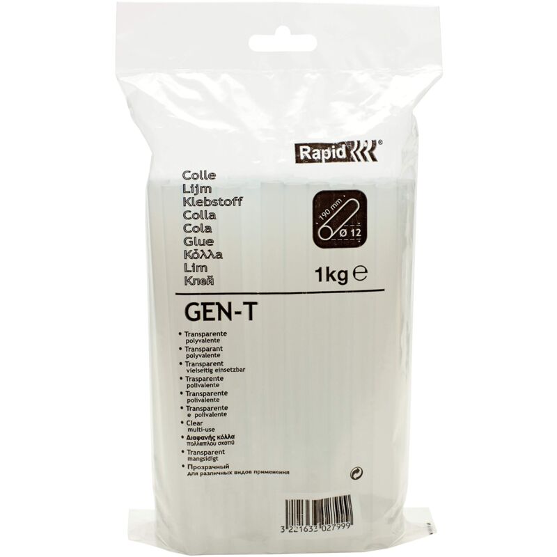 foto del prodotto rapid stick di colla transparenti universali da 12 mm, 1 kg, gen t, 4030279912