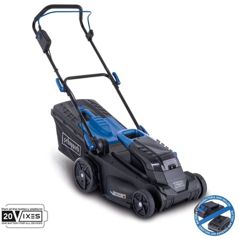 foto del prodotto rasaerba 4in1 brushless 2x20v 38cm senza batteria ixes scheppach bc mp380 x