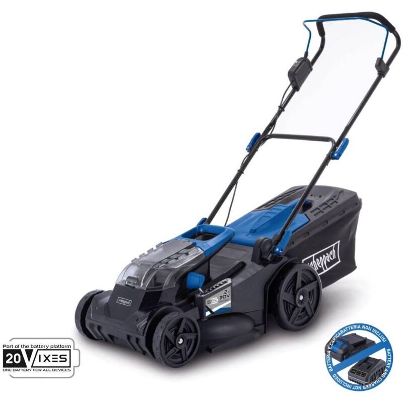 foto del prodotto rasaerba 4in1 brushless 2x20v 43cm senza batteria ixes scheppach bc mp430 x