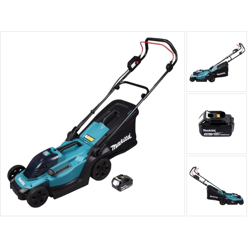 foto del prodotto rasaerba a batteria makita dlm 330 f1 18 v 33 cm 30 l 1x batteria 3,0 ah senza caricabatterie