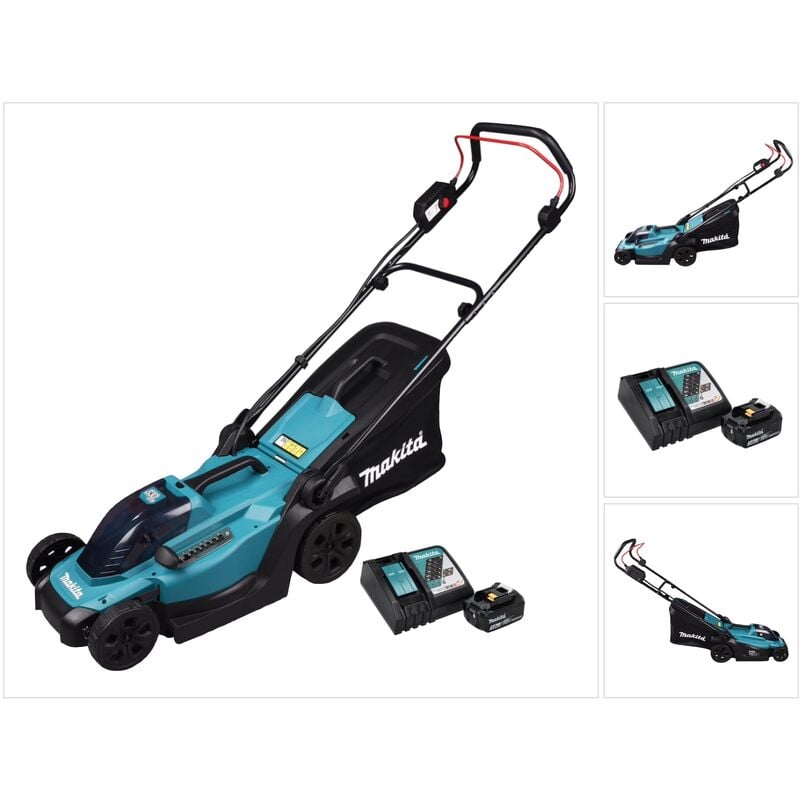 foto del prodotto rasaerba a batteria makita dlm 330 rf 18 v 33 cm 30 l 1x batteria 3,0 ah caricabatterie