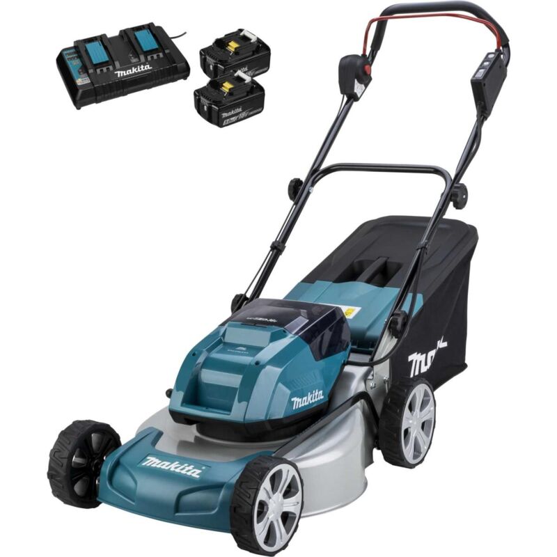 foto del prodotto rasaerba a batteria makita dlm463pt2