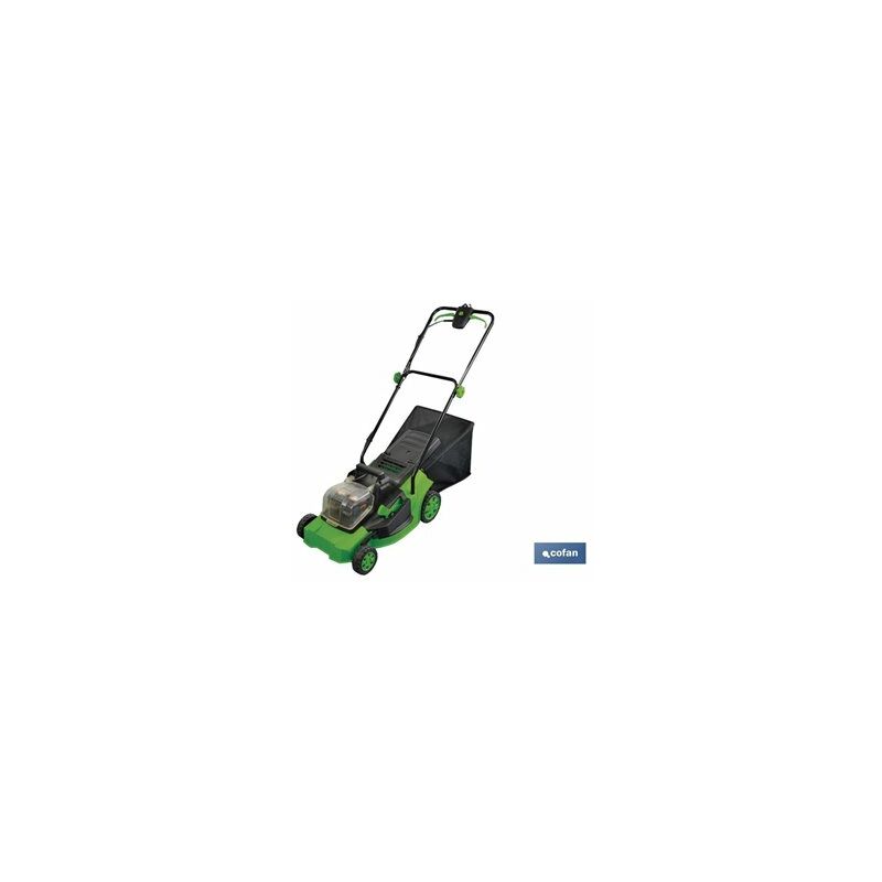 foto del prodotto rasaerba elettrico con ruote 36v 3200 giri min 5 posizioni di taglio