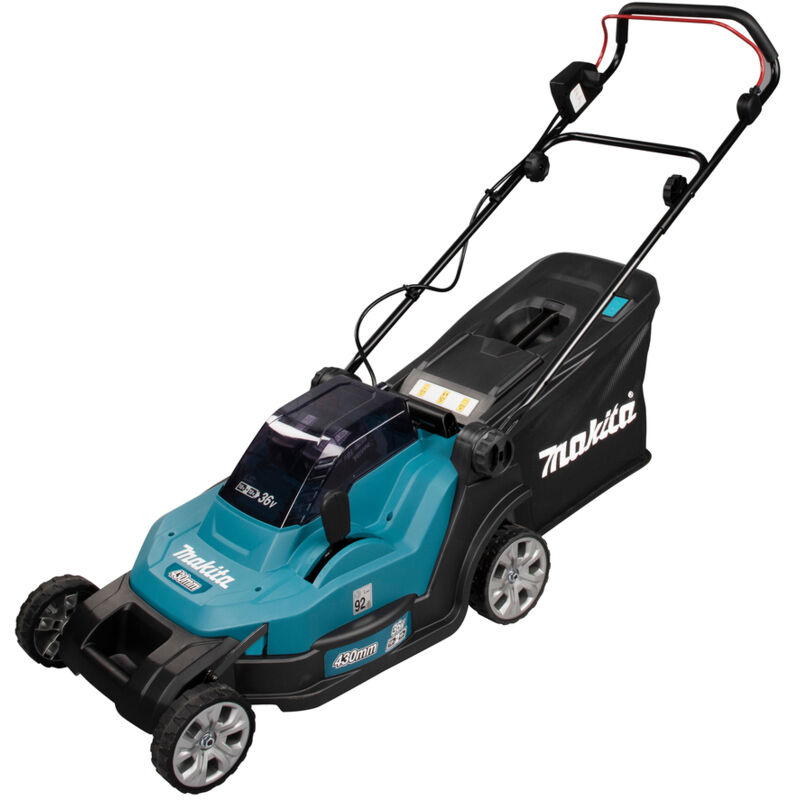 foto del prodotto rasaerba makita dlm432pt2 18vx2 5ah