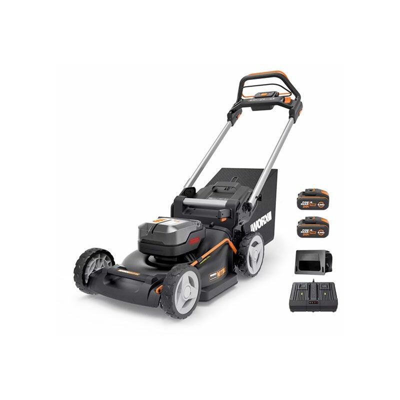 foto del prodotto rasaerba semovente senza spazzole a batteria worx 46 cm wg749e