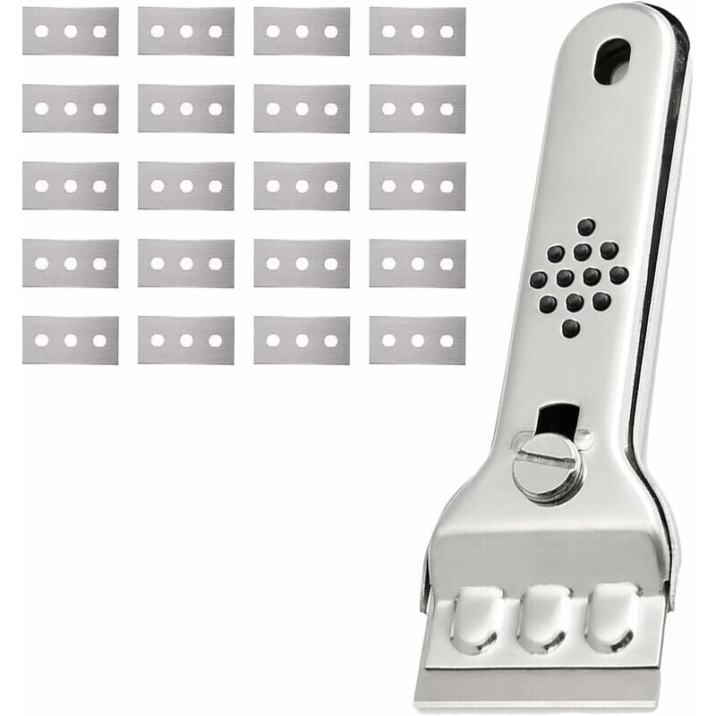 foto del prodotto raschietto per piano cottura in ceramica in acciaio inox, raschietto per vetro, raschietto per piano cottura a induzione, raschietto per vernice per