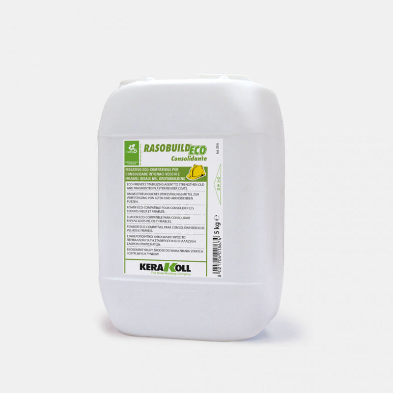 foto del prodotto rasobuild eco consolidante fissativo tanica 5 kg per intonaci