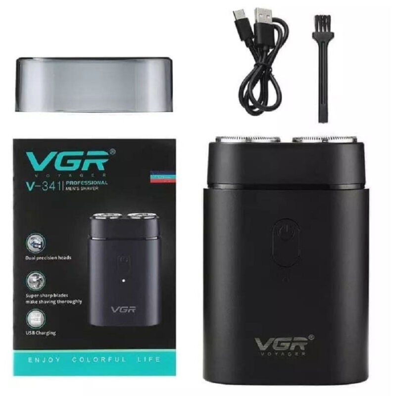 foto del prodotto rasoio uomo professionale elettrico regolabarba portatile impermeabile vgr v 341 maxtech