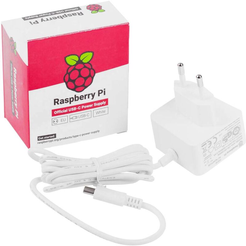foto del prodotto raspberry pi alimentatore a spina tensione fissa adatto per kit di sviluppo corrente di uscita max. 5