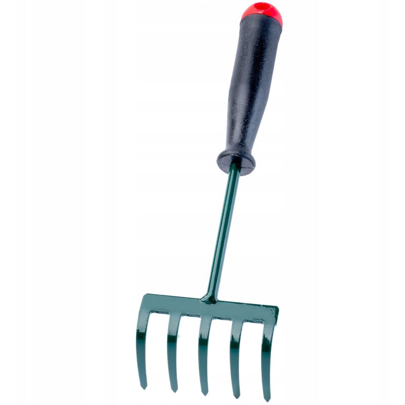 foto del prodotto rastrelli kadax piccolo rastrello da giardino con manico da 25 cm, 5 denti