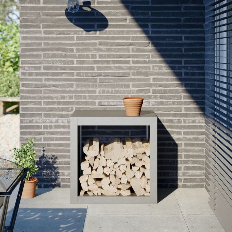 foto del prodotto rastrelliera per legna da ardere 60x40x60 cm in acciaio inox vidaxl