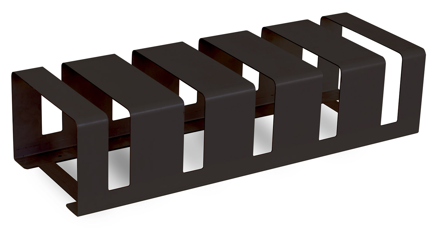 foto del prodotto rastrelliera portabici 5 posti 106x38x24 cm in metallo verniciato nero antracite