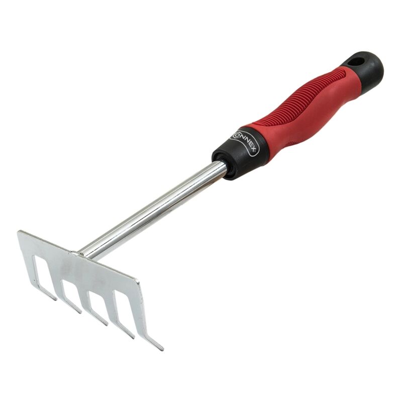foto del prodotto rastrellino zincato con manico bimateriale ergonomico tpr