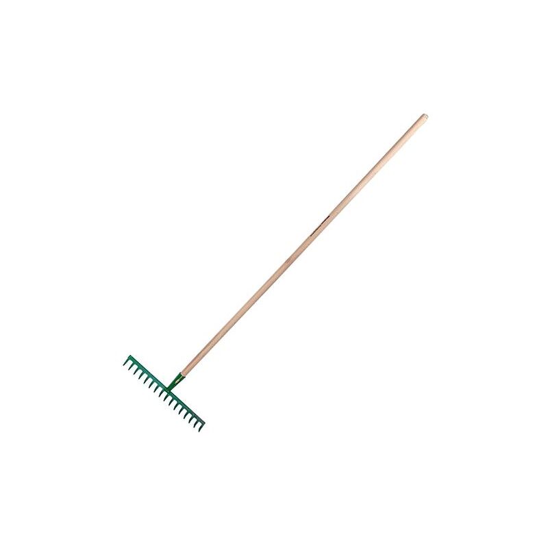 foto del prodotto rastrello 18 denti cm 43 con manico cm. 160