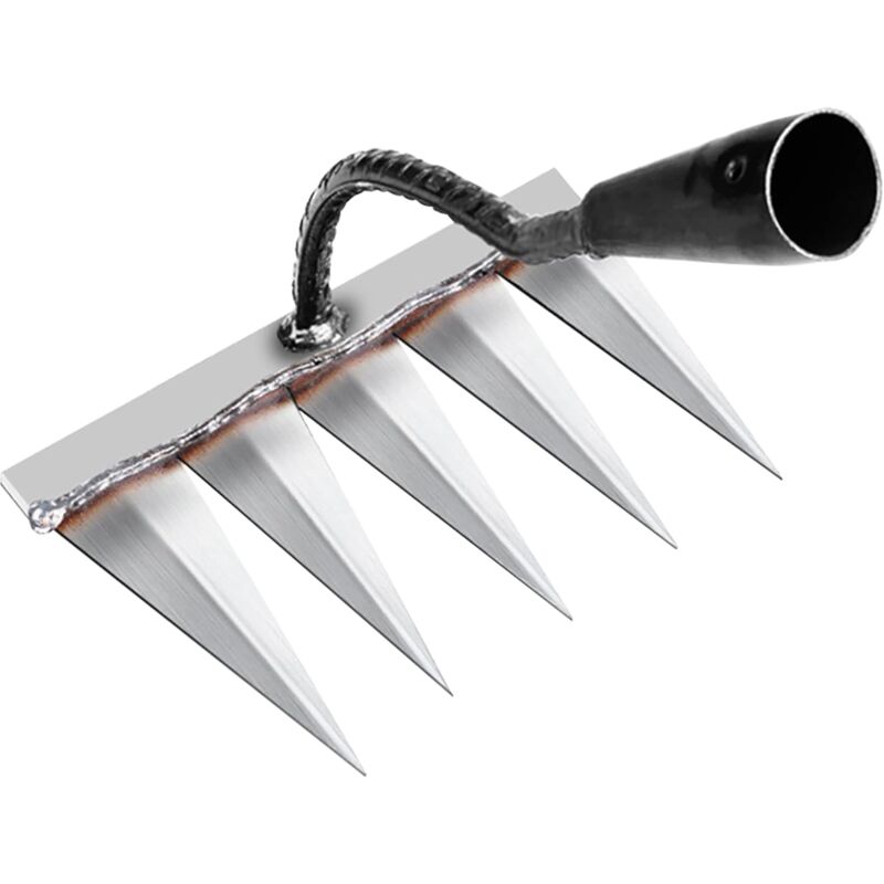 foto del prodotto rastrello da giardino, attrezzi da giardino, rastrello per diserbo, attrezzi da giardinaggio, rastrello per prato, scarificatore manuale a 5 denti in