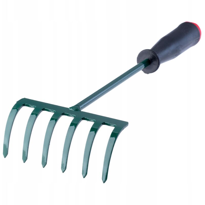 foto del prodotto rastrello da giardino kadax rastrello piccolo con manico da 30 cm, 6 denti