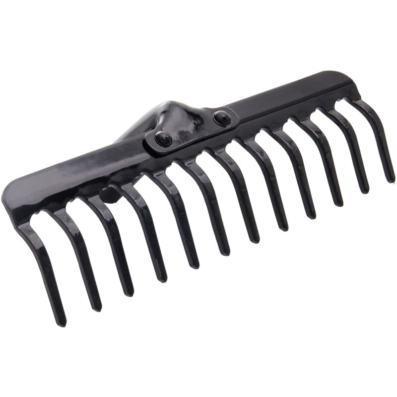 foto del prodotto rastrello per foglie d'erba in metallo kadax senza manico, non assemblato, 12 denti, solido