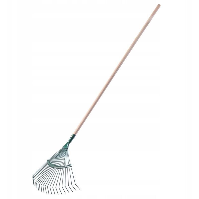 foto del prodotto rastrello per foglie regolabile kadax con manico per prato da giardino, comodo rastrello da giardino, attrezzo da giardino filo 