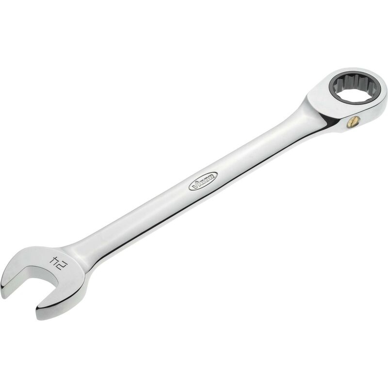 foto del prodotto ratcheting combination wrench long v4963 profilo esagonale esterno, profilo a doppio esagono esterno size 24 mm