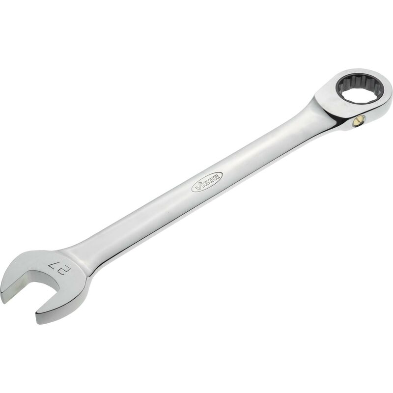 foto del prodotto ratcheting combination wrench long v4964 profilo esagonale esterno, profilo a doppio esagono esterno size 27 mm