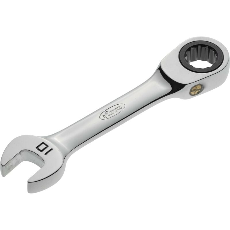 foto del prodotto ratcheting combination wrench short v2824 profilo esagonale esterno, profilo a doppio esagono esterno size 10 mm