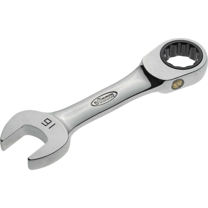 foto del prodotto ratcheting combination wrench short v2830 profilo esagonale esterno, profilo a doppio esagono esterno size 16 mm
