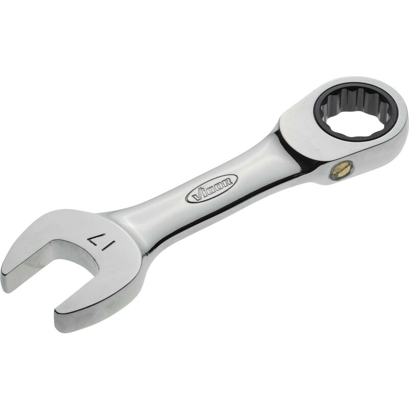 foto del prodotto ratcheting combination wrench short v2831 profilo esagonale esterno, profilo a doppio esagono esterno size 17 mm