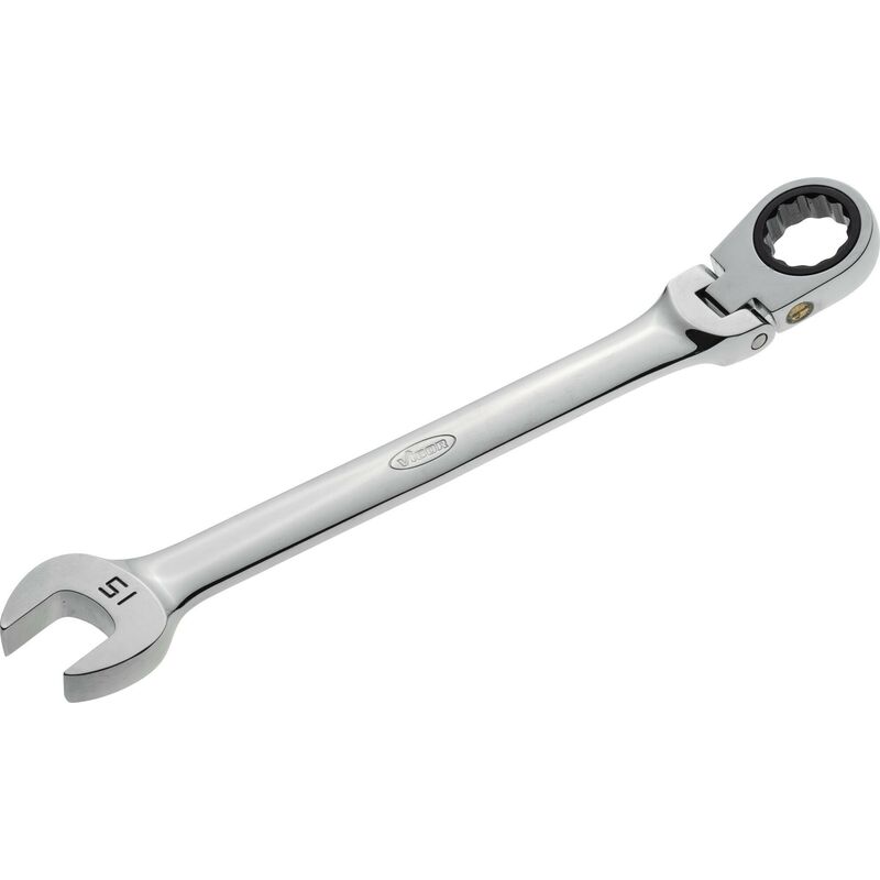 foto del prodotto ratcheting combination wrench with hinge v2811 profilo esagonale esterno, profilo a doppio esagono esterno size 15 mm