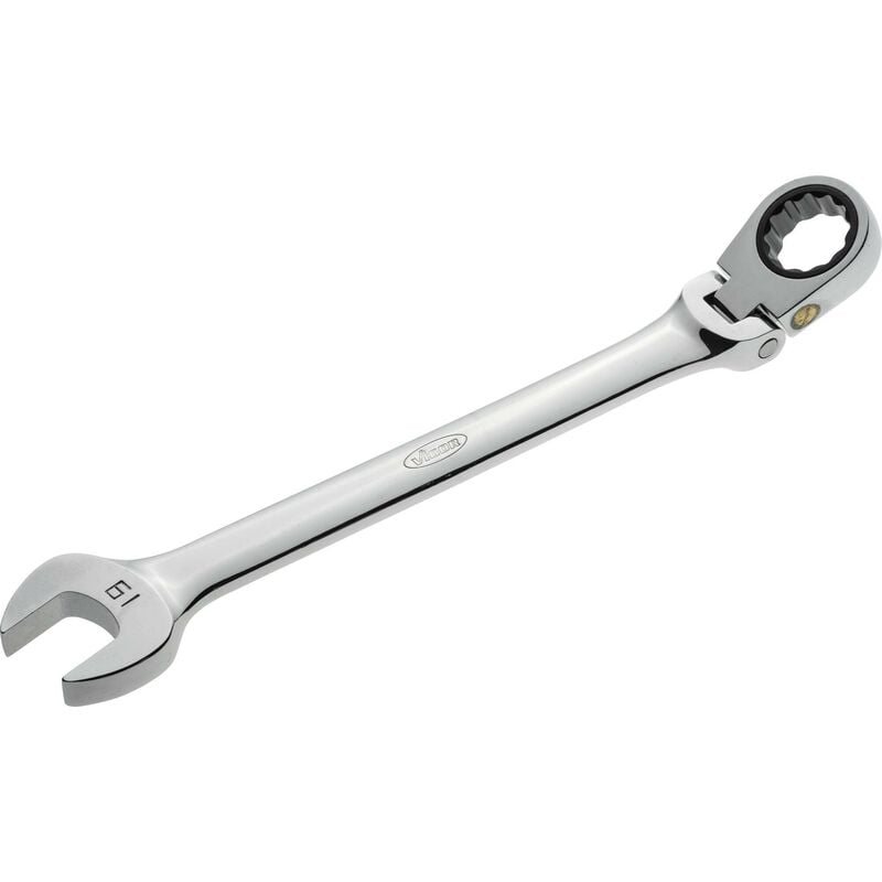 foto del prodotto ratcheting combination wrench with hinge v2817 profilo esagonale esterno, profilo a doppio esagono esterno size 19 mm