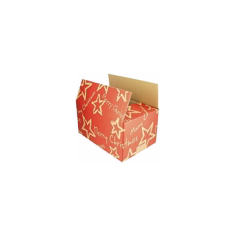 foto del prodotto ratioform terra scatola per spedizioni christmas stars rosso