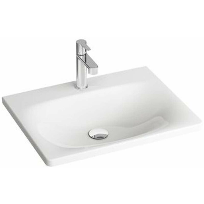 foto del prodotto ravak balance lavabo 50x47 cm, 1 foro per miscelatore, bianco xjx01250000