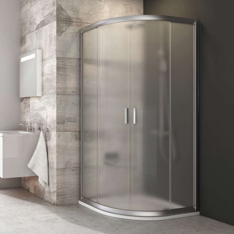 foto del prodotto ravak blix cabina doccia a quarto di giro, 78 80 cm, satinato vetro grape 3b240u00zg