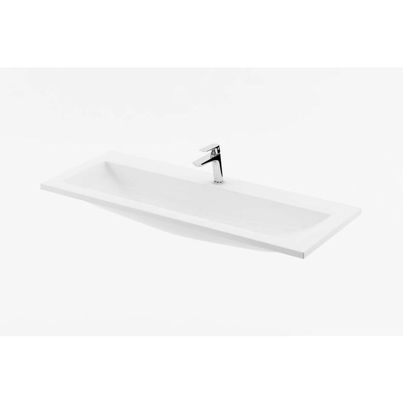 foto del prodotto ravak clear lavabo da mobile 80x38 cm, senza troppopieno, con foro per miscelatore, bianco xjj01180000