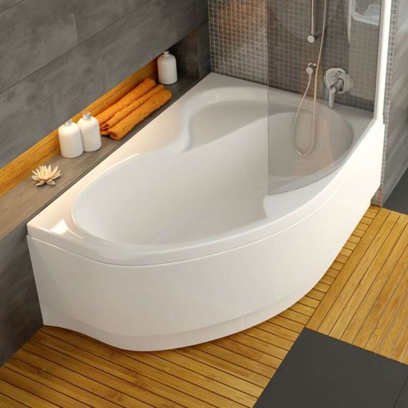 foto del prodotto ravak pannelli per vasca da bagno pannello frontale a 160 p per vasca da bagno rosa ii, 1600 mm, dx, bianco czl1200an0