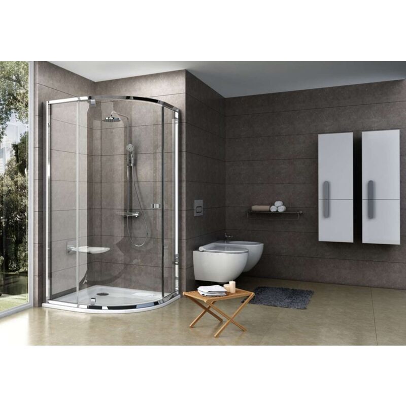 foto del prodotto ravak pivot cabina doccia a quarto di giro pskk3 90, 87 90 cm, cromo vetro chiaro 37677c00z1