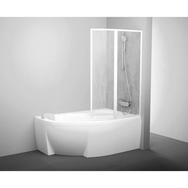 foto del prodotto ravak supernova schermo da bagno vsk2 rosa 150 l, a sinistra, bianco pioggia 76l8010041