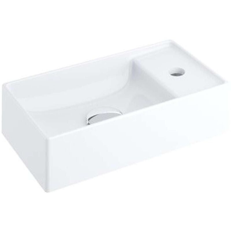 foto del prodotto ravak veda 400 lavabo slim, 40x22 cm, con 1 foro per rubinetto, bianco xjx01240000