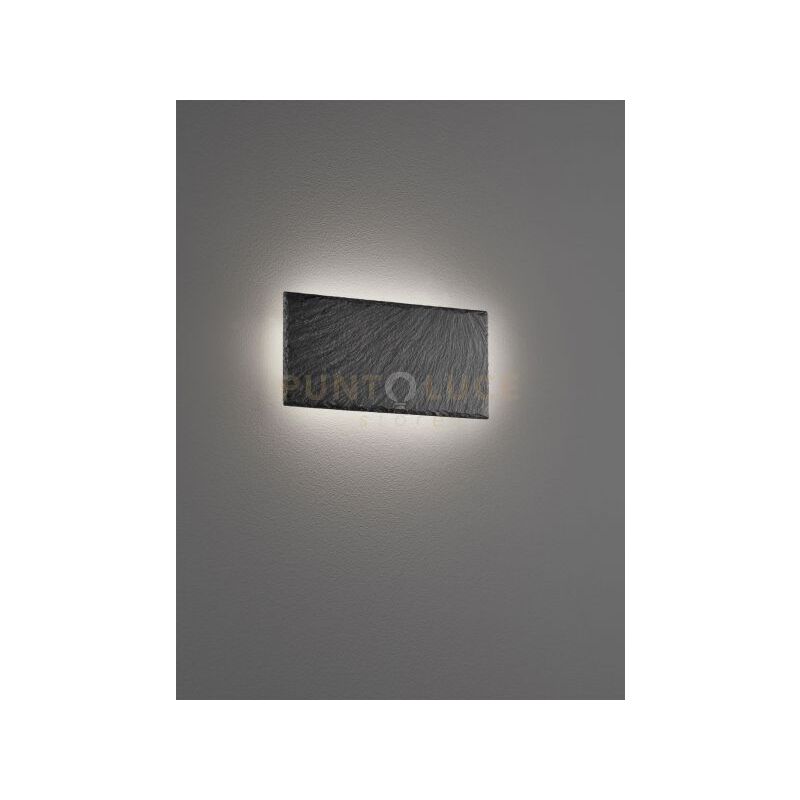 foto del prodotto raven applique led 9w 1000lm, 3000k rettangolare in aredesia nera luce indiretta intensita regolabile con interruttore l. 25cm