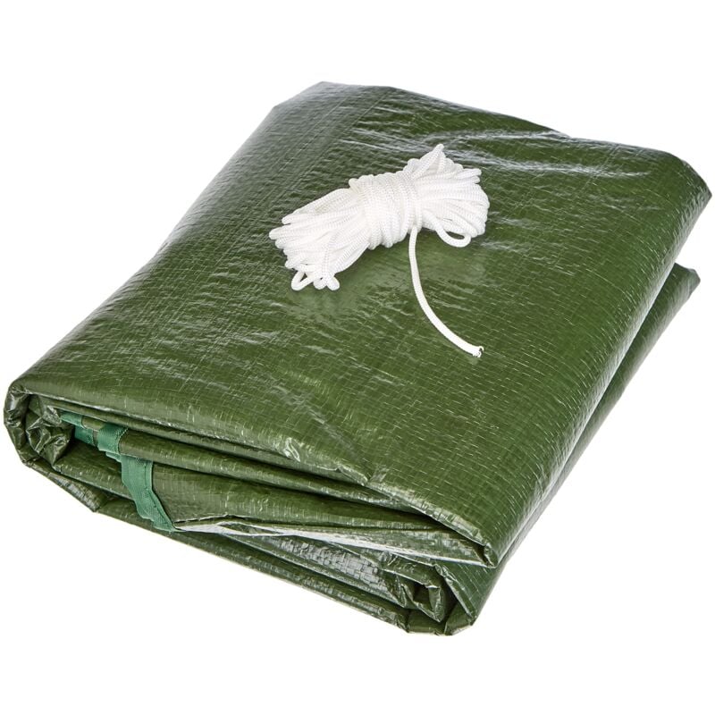 foto del prodotto rayen copertura per mobili da giardino, impermeabile e resistente, protezione contro pioggia, polvere e insetti, con nastro di fissaggio, verde,