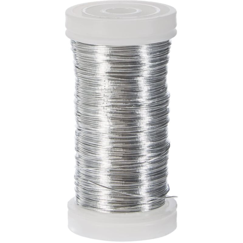 foto del prodotto rayher hobby rayher 2400121 filo metallico per fiori, diametro 0.35 mm, bobina da 100 m, filo in ferro, privo di nichel, per composizioni floreali