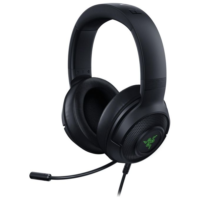 foto del prodotto razer kraken v3 x cuffie cablate usb da gaming comfort ultraleggero nero