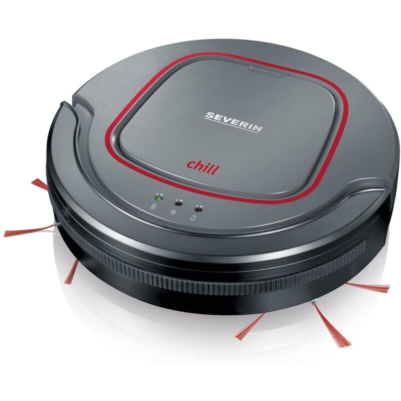 foto del prodotto rb 7025 robot aspirapolvere grigio platino, rosso granato, nero incl. batteria ricaricabile severin