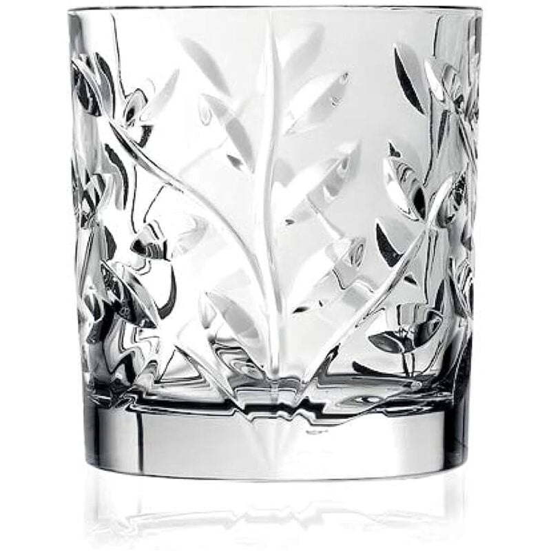 foto del prodotto rcr cristalleria italiana s.p.a. linea laurus bicchieri da acqua in vetro moderni set 6 bicchieri di cristallo da 33 cl