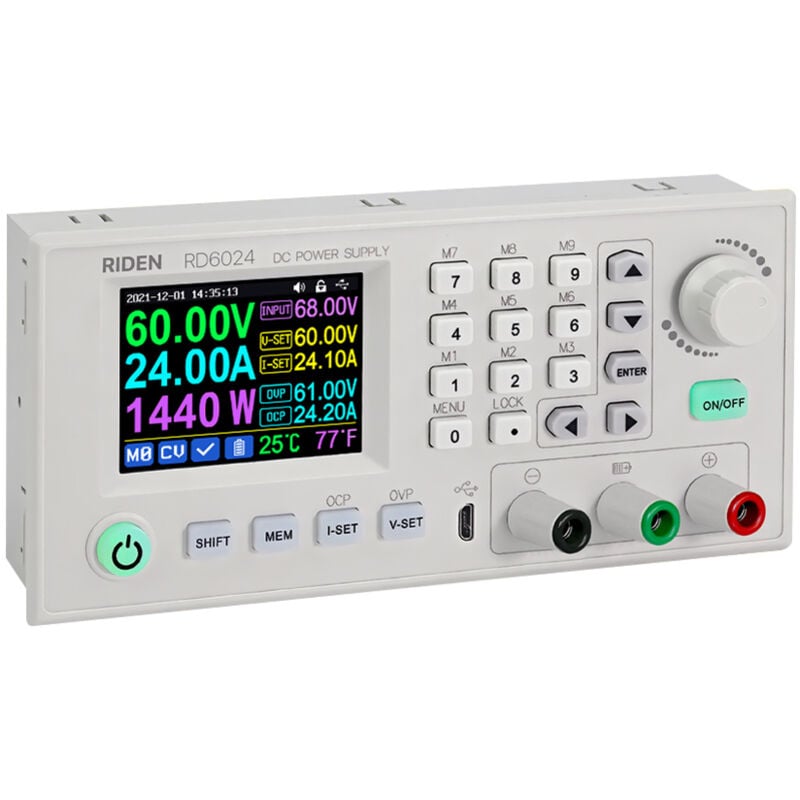 foto del prodotto rd6024 w alimentatori di corrente digitale a tensione costante regolabile 24a 12v 36v 48v 60v step down regolabile, alimentatori di controllo per