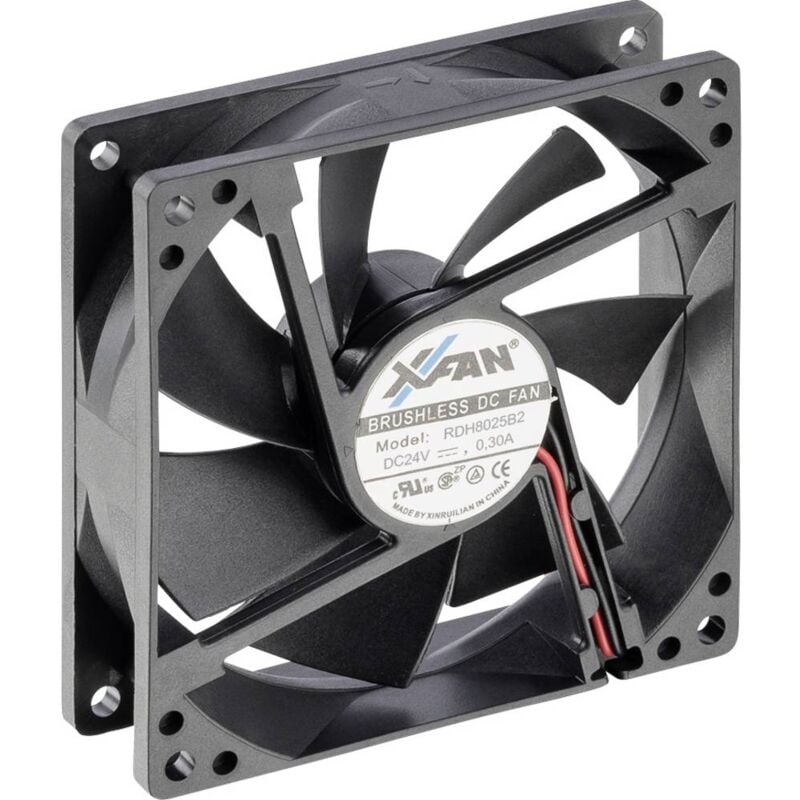 foto del prodotto rdh8025b2 ventola assiale 24 v dc 61.2 m h l x l x a 80 x 80 x 25 mm - x-fan